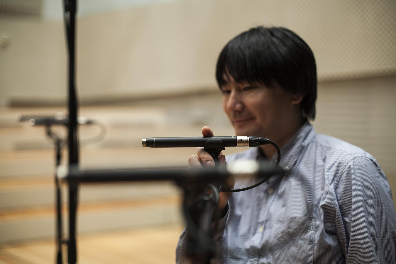 DPA microphones used in an acoustic research setting.